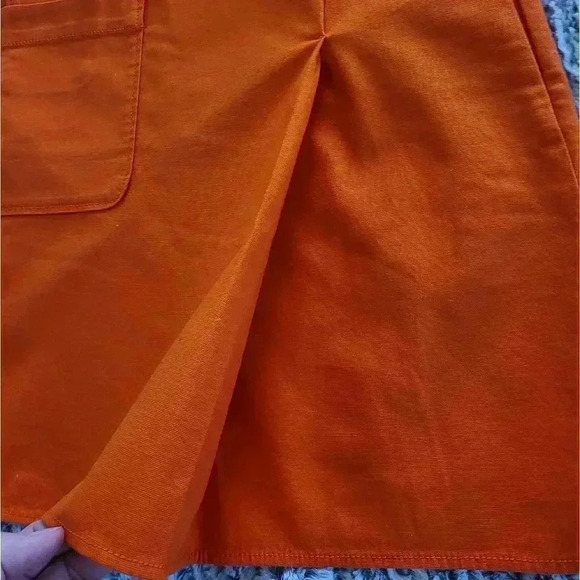 COS orange mini skirt with pockets - Picture 2 of 11